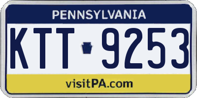 PA license plate KTT9253