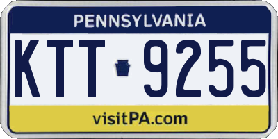 PA license plate KTT9255