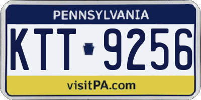 PA license plate KTT9256