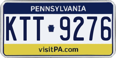 PA license plate KTT9276