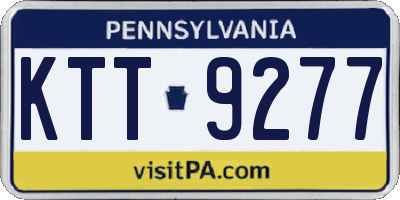 PA license plate KTT9277