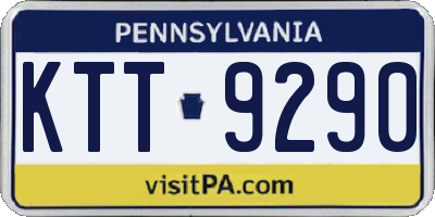 PA license plate KTT9290