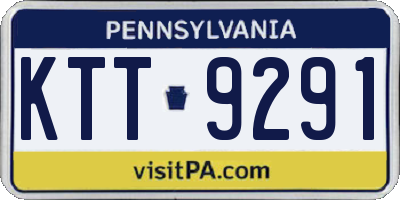 PA license plate KTT9291