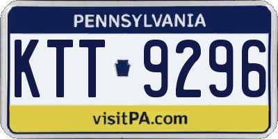 PA license plate KTT9296
