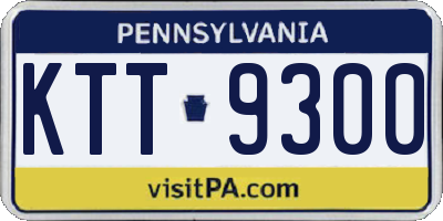 PA license plate KTT9300