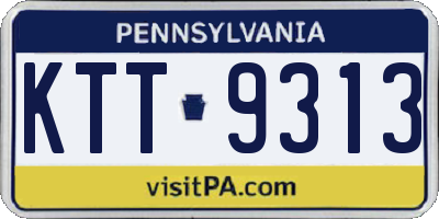 PA license plate KTT9313