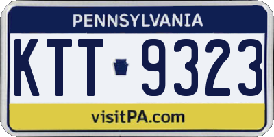 PA license plate KTT9323