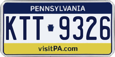 PA license plate KTT9326