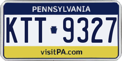 PA license plate KTT9327