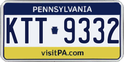 PA license plate KTT9332