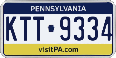 PA license plate KTT9334
