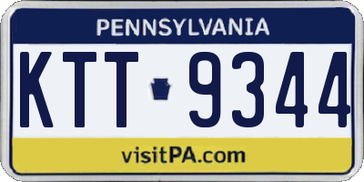 PA license plate KTT9344