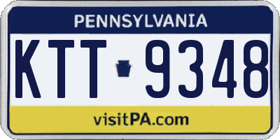 PA license plate KTT9348