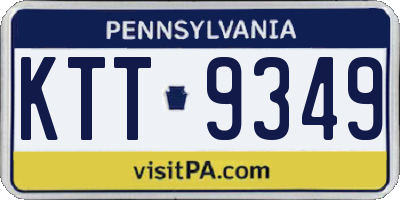 PA license plate KTT9349
