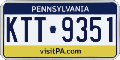 PA license plate KTT9351