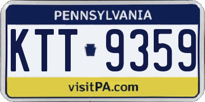 PA license plate KTT9359