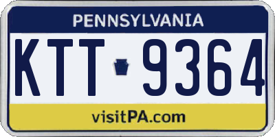 PA license plate KTT9364