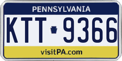 PA license plate KTT9366