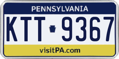 PA license plate KTT9367