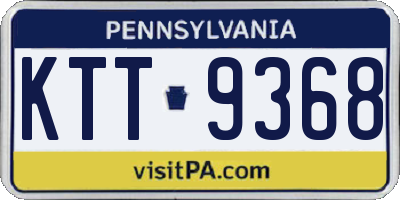 PA license plate KTT9368