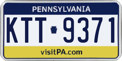 PA license plate KTT9371