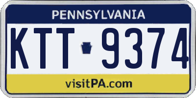PA license plate KTT9374
