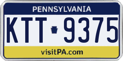 PA license plate KTT9375