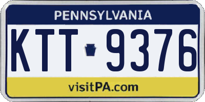 PA license plate KTT9376