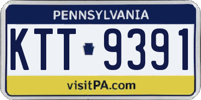 PA license plate KTT9391