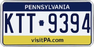PA license plate KTT9394
