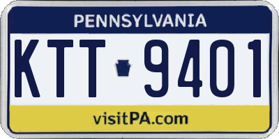 PA license plate KTT9401