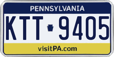 PA license plate KTT9405