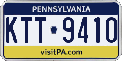 PA license plate KTT9410