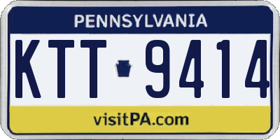 PA license plate KTT9414