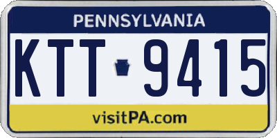 PA license plate KTT9415