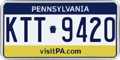 PA license plate KTT9420