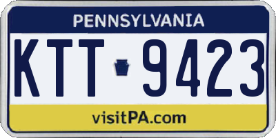 PA license plate KTT9423