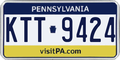 PA license plate KTT9424