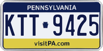 PA license plate KTT9425