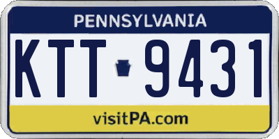 PA license plate KTT9431