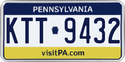 PA license plate KTT9432