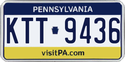 PA license plate KTT9436