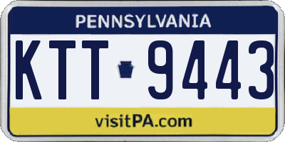 PA license plate KTT9443