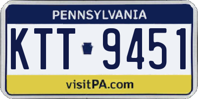PA license plate KTT9451