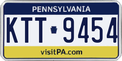 PA license plate KTT9454