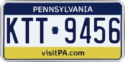 PA license plate KTT9456