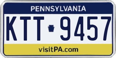 PA license plate KTT9457