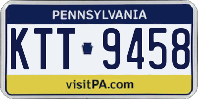 PA license plate KTT9458