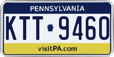 PA license plate KTT9460