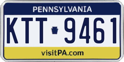 PA license plate KTT9461